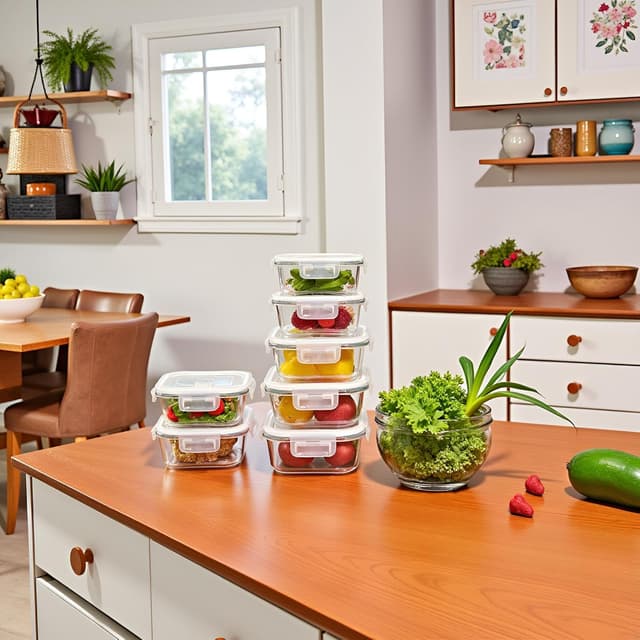 Thumbnail 5 de H.JSS WDJS 16oz Glass Meal Prep Containers 500ml 🍱