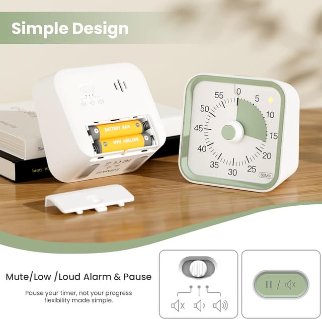 Thumbnail 3 de InfPokid Visueller Timer Kinder 60 Minuten