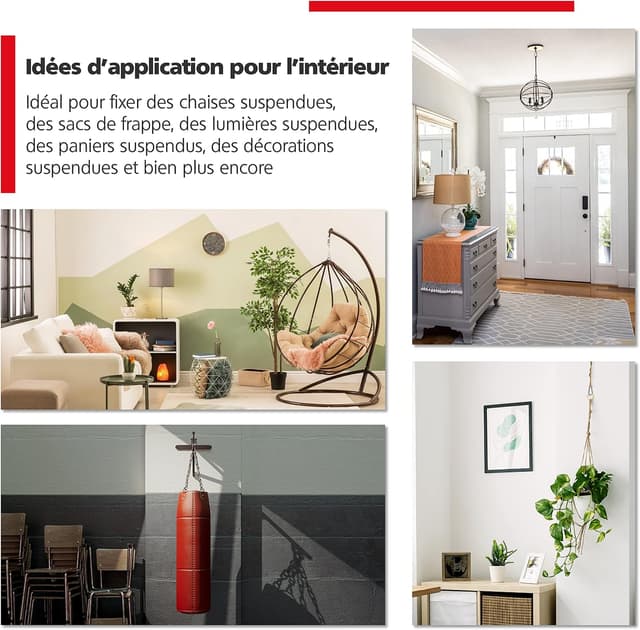 Detalle de RAVN HAMAN lot de 6 mousquetons à fermeture à ressort 6 x 60 mm, charge annoncée jusqu’à 120 kg