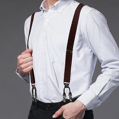 Thumbnail 4 de Bretelles KANGDAI homme 6 clips ⚙