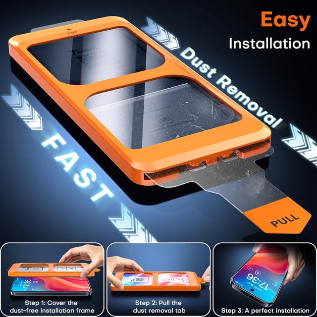 Detalle 2 de TOCOL Pixel 10 Pro XL tempered glass screen protector 6.8-inch