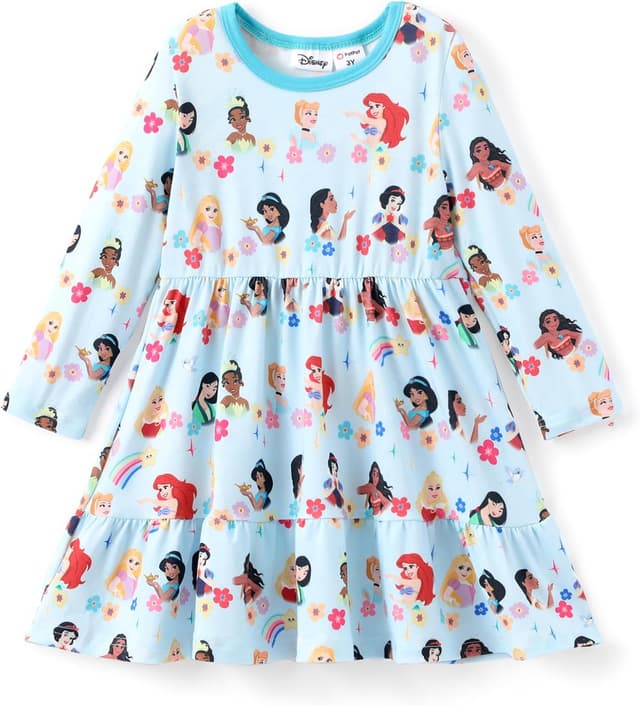 Imagen de Disney Princess Frozen Elsa Minnie Stitch Floral Toddler Dress 2-6 Years en OfertitasTOP
