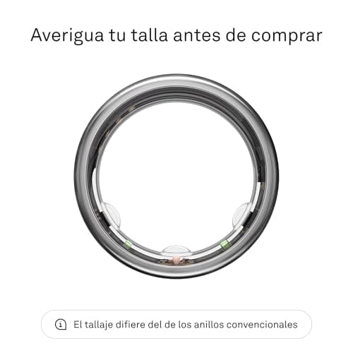 Detalle de Oura Ring Gen3 Horizon Brushed Titanium (Talla 13) — anillo inteligente para sueño, frecuencia cardíaca y estrés