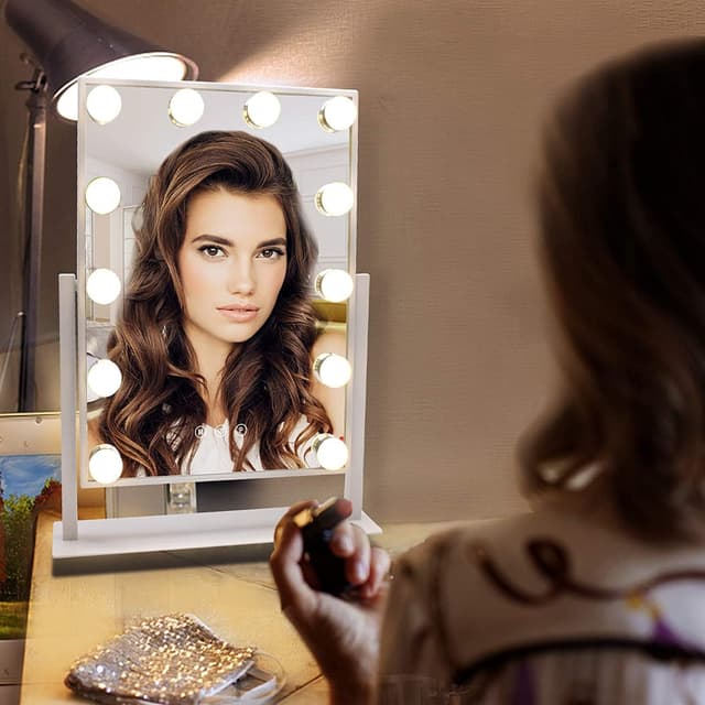 Thumbnail 6 de TUREWELL Hollywood makeup mirror with lights, 3 colour LED & touch control, 360° rotation