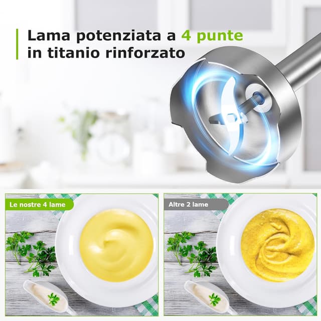 Detalle de Bonsenkitchen frullatore a immersione 1000 W