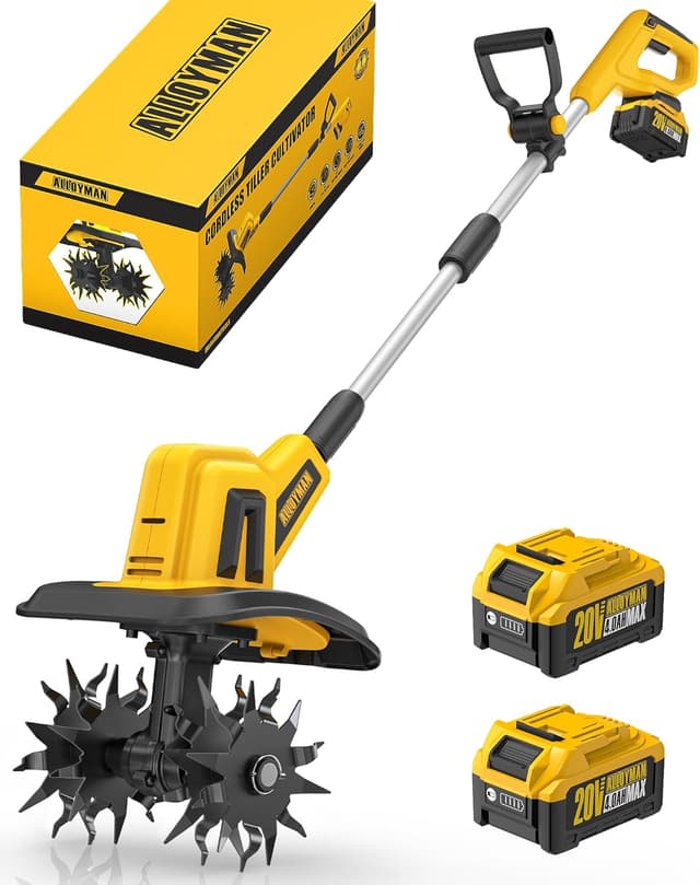 Detalle de Alloyman Cordless Tiller Cultivator 20V