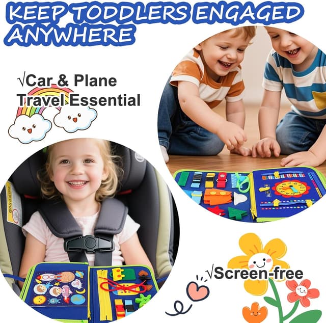 Thumbnail 5 de Busy Board for Toddlers 3+ Montessori Travel Toy