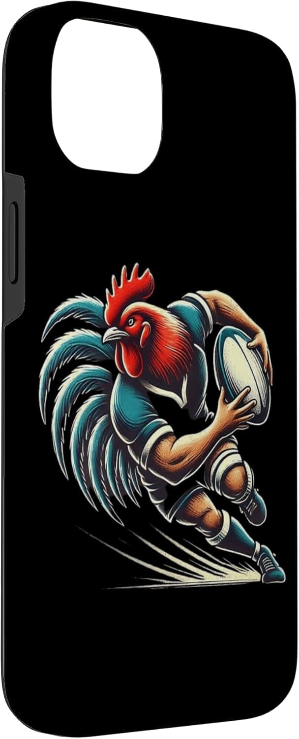 Detalle de Coque de protection Rugby Coq de Poules pour iPhone 14 Plus : polycarbonate et TPU anti-chocs