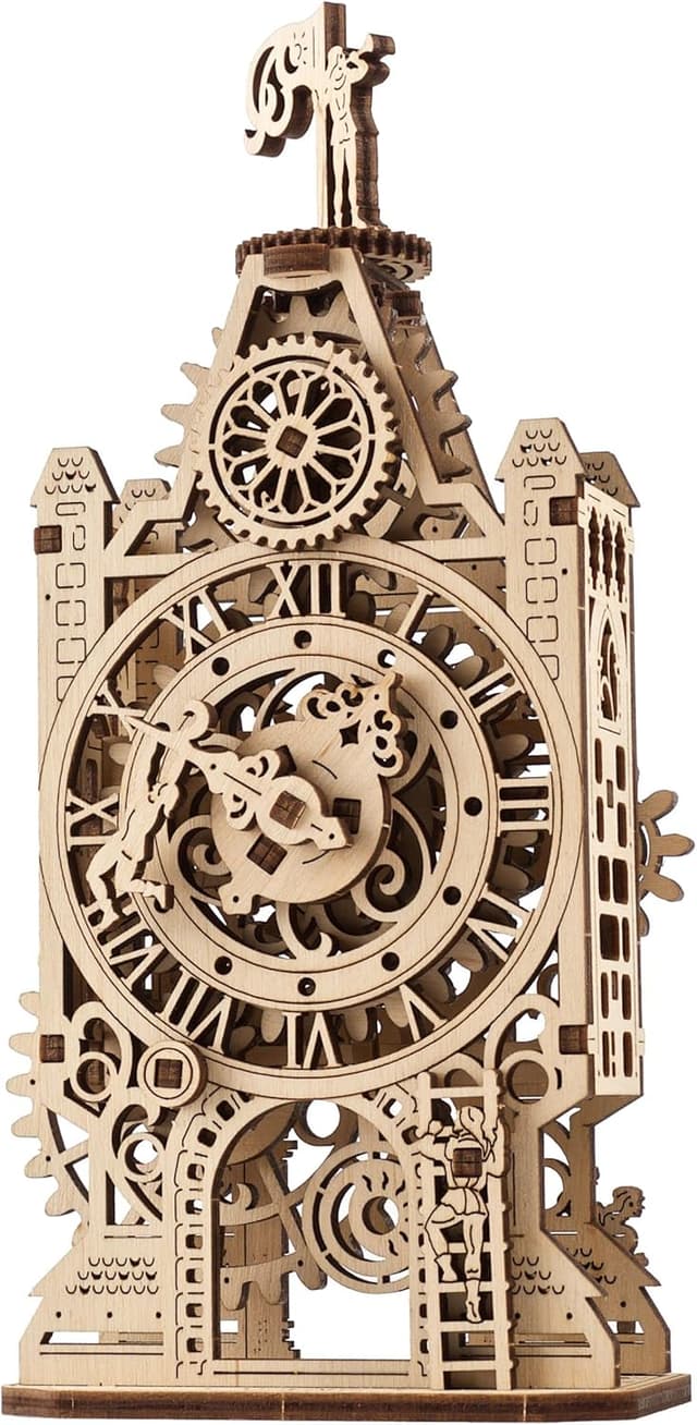 Detalle de UGEARS Old Clock Tower : puzzle en bois 3D mécanique à monter