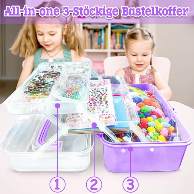 Thumbnail 3 de LINAYE Bastelset 3000+ Stück Bastelbox für Kinder