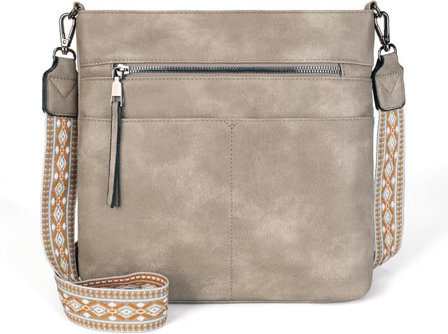 Thumbnail 6 de Gladdon Damen-Handtasche Umhängetasche Crossbody mit breitem Jacquard-Gurt (mittelgroß, Multi-Pochette)