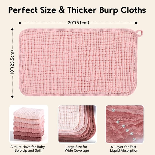 Thumbnail 2 de Unnivoll Muslin Cloths 50x25cm 6 Pack