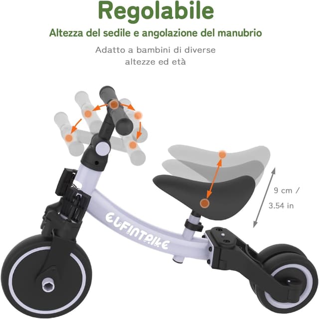Detalle de besrey Triciclo 5 in 1 per bambini