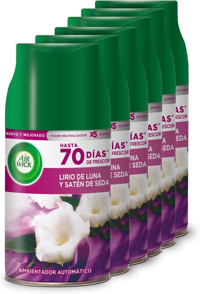 Detalle de Air Wick Freshmatic recambios 1.500 ml — pack 6 🏠