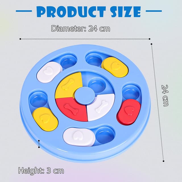 Detalle 2 de TRIGRAND Giocattolo intelligente per cani con puzzle per cibo ad alimentazione lenta (azzurro cielo)