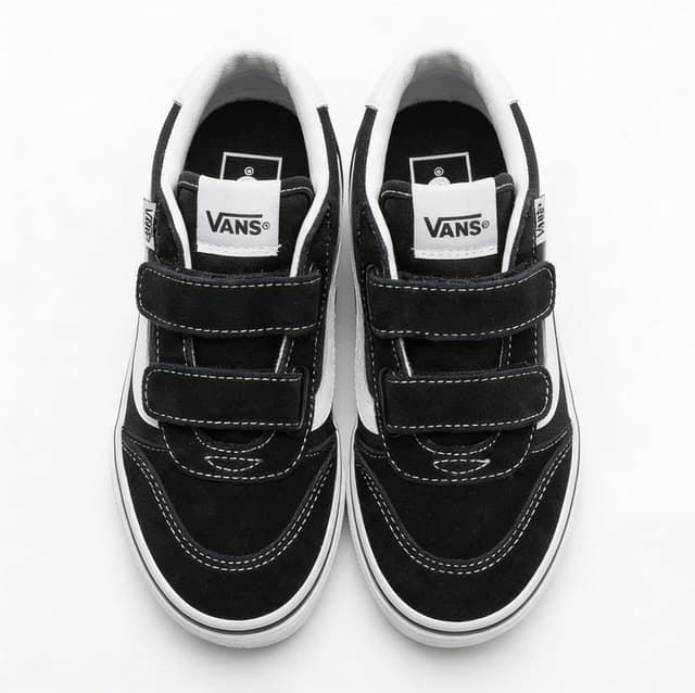 Detalle de Vans Brooklyn Mid V sneaker unisex bambino Nero/Bianco