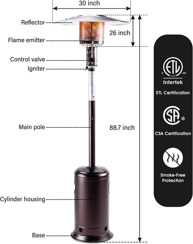 Thumbnail 1 de Legacy Heating Patio Heater, Mocha
