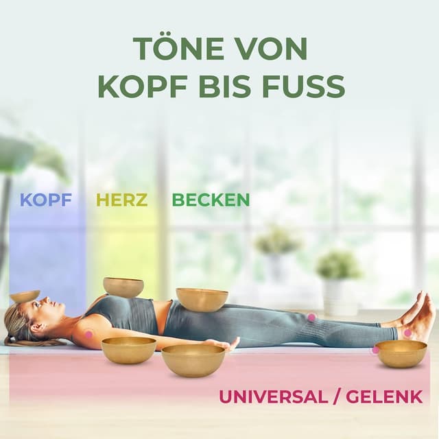 Detalle 2 de MASSAGE-EXPERT Klangschalen-Set Profi 6-teilig