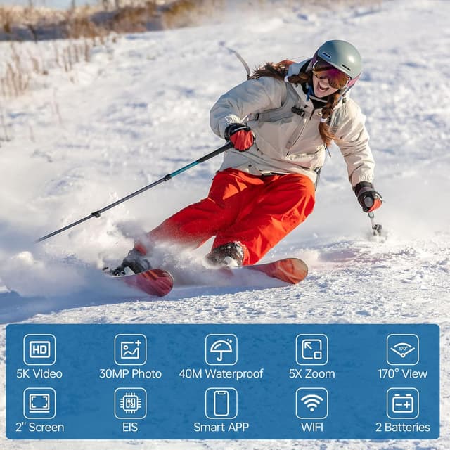 Detalle 2 de Hiicam Speed 10 5K waterproof action cam