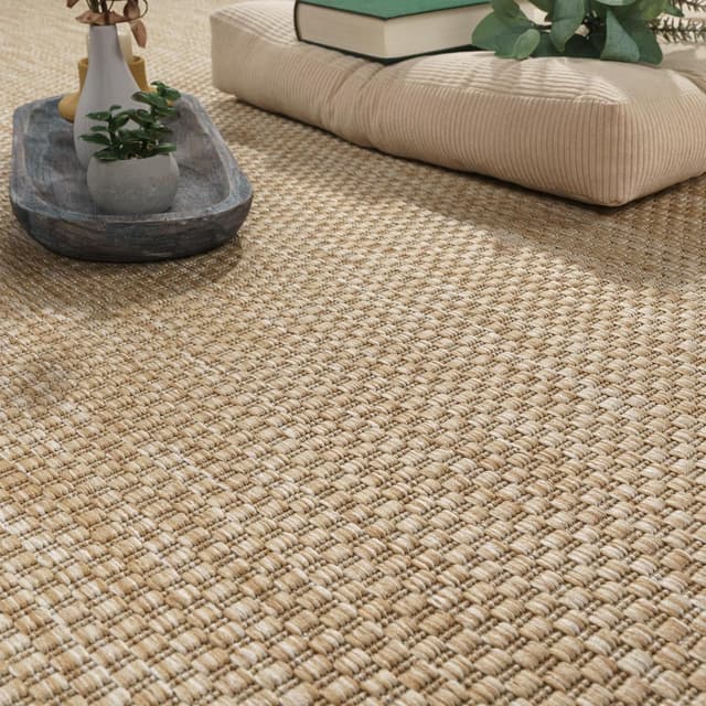 Detalle 2 de Paco Home Outdoor Teppich Flachgewebe in Sisaloptik, Natur meliert, 160x220 cm