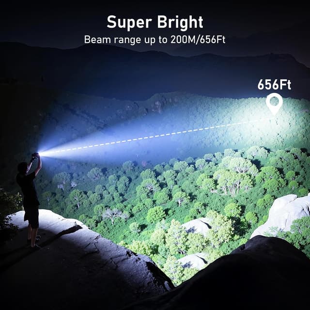 Detalle de Laitver Taschenlampe 2-in-1 395 nm mit Akku