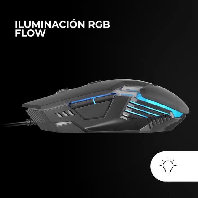 Detalle 2 de Mars Gaming MM024 RGB Gaming-Maus mit optischem 4000-DPI-Sensor und On-the-fly DPI