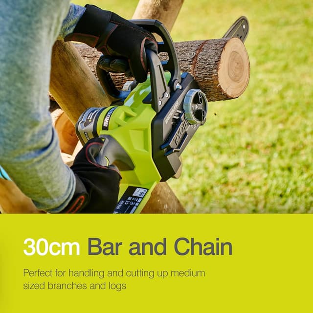 Detalle de Ryobi OCS1830 cordless brushless chainsaw 18V