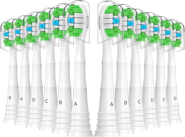 Detalle de 12 Ersatzbürstenköpfe für Philips Sonicare – kompatibel mit Sonicare Handgriffen (weiß)