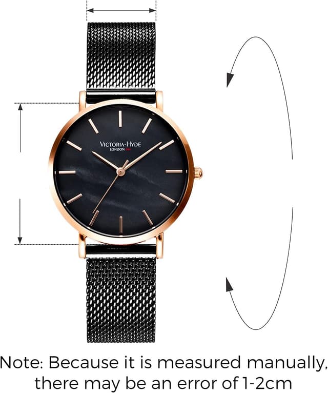 Detalle de VICTORIA HYDE Donna Bracciale Orologi Set Analogico al Quarzo con Cinturino in Pelle/Acciaio Inox