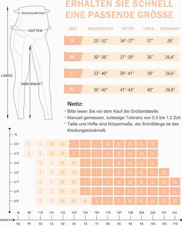 Detalle de BAYDI Nudi Umstandsleggings mit Taschen – blickdicht, hoch geschnitten und für Schwangerschaftsyoga gedacht