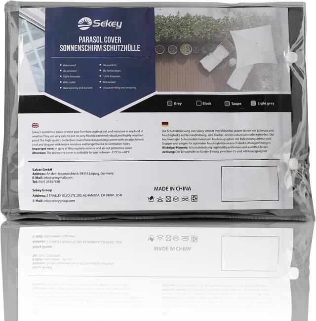 Thumbnail 6 de Sekey Sonnenschirm Schutzhülle mit Stab für Ø 350 cm (200x300 cm) – wasserdicht mit Belüftungsöffnungen