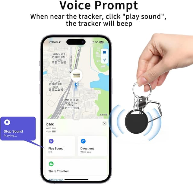Detalle de Air Tracker Tags 4-Pack Smart Bluetooth Trackers for Apple Find My (iOS Only)