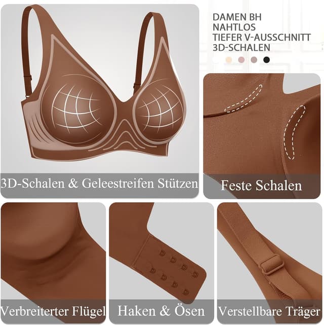 Detalle de Nahtloser V-Ausschnitt BH für Damen