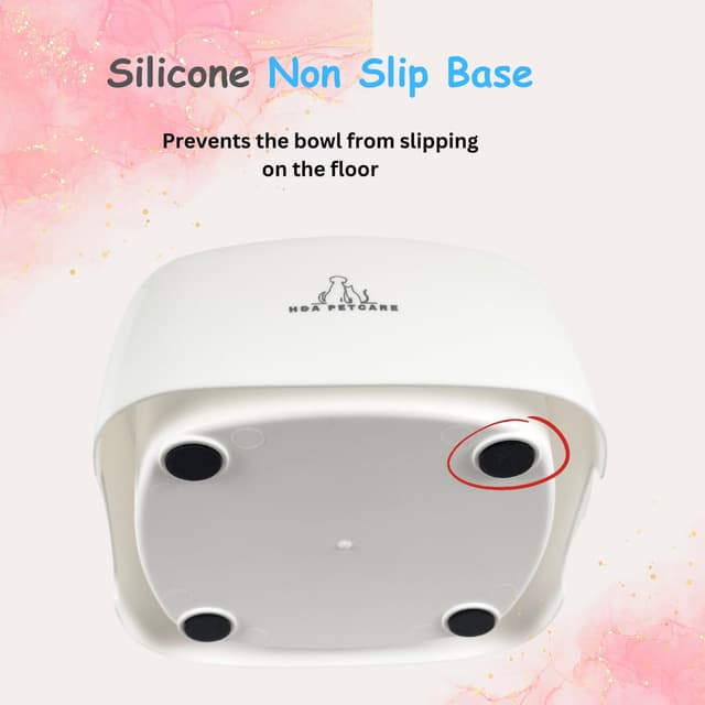 Detalle de H&A PETCARE Non Spill Dogs Water Bowl (1.5L) – Travel splash-proof bowl for dogs and cats, grey