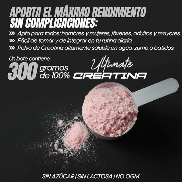 Detalle 2 de Ultimate Creatine Monohidrato Sandía 💪 300g Promueve músculo
