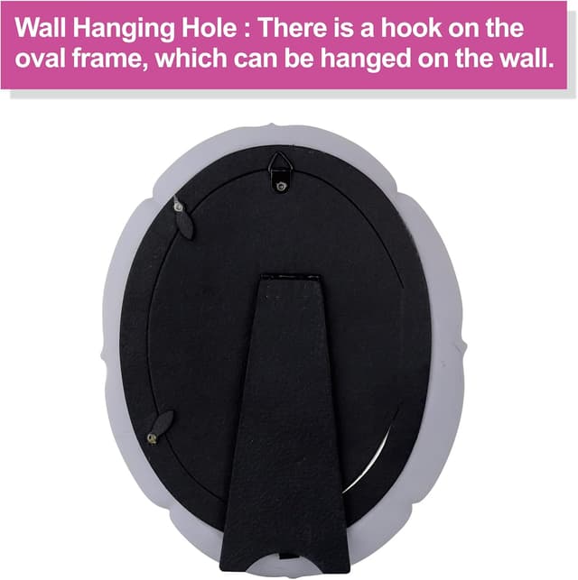 Detalle 2 de Purple vintage oval 5x7 photo frame