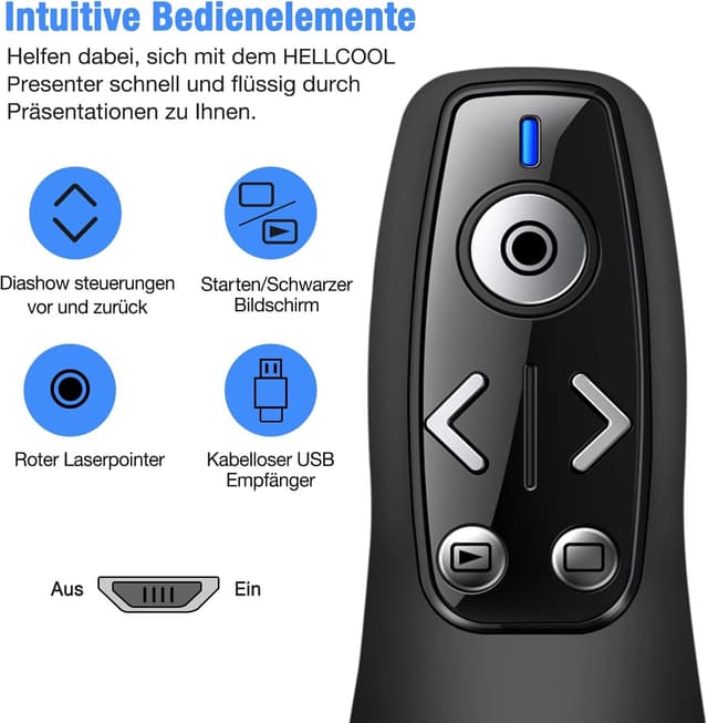 Thumbnail 5 de HELLCOOL USB-C Presenter Fernbedienung