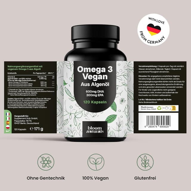 Thumbnail 6 de Omega 3 Vegan Kapseln 120 Stück mit DHA EPA