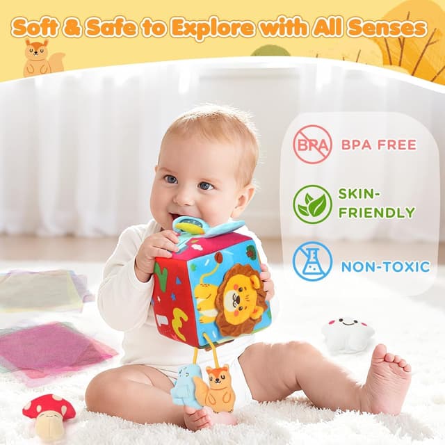 Thumbnail 6 de URMYWO Montessori Baby Spielzeug Tissue Box 6 12 Monate