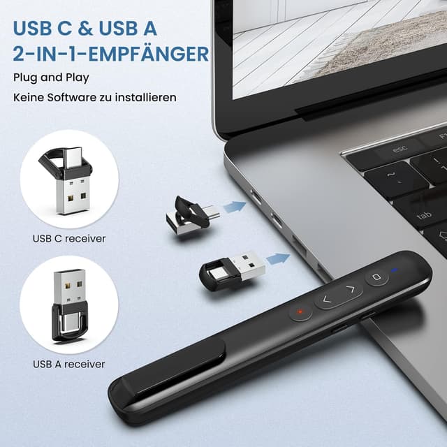 Detalle 2 de Presenter Laserpointer 2 in 1 mit 30 m