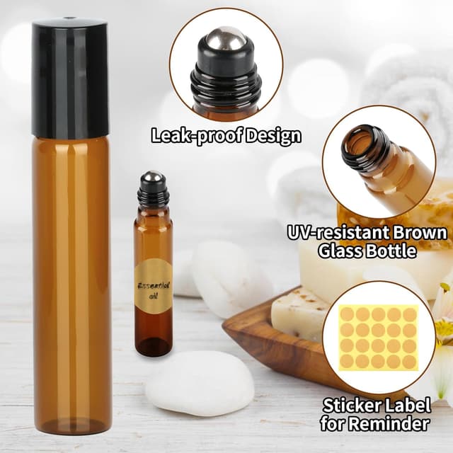 Detalle de Essential Oil Roller Bottles 10ml set