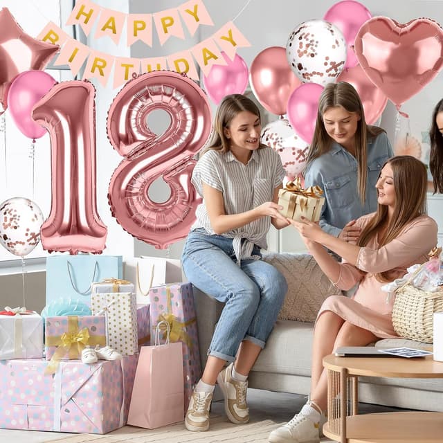 Detalle 2 de MIEWAA déco ballons 18 ans anniversaire