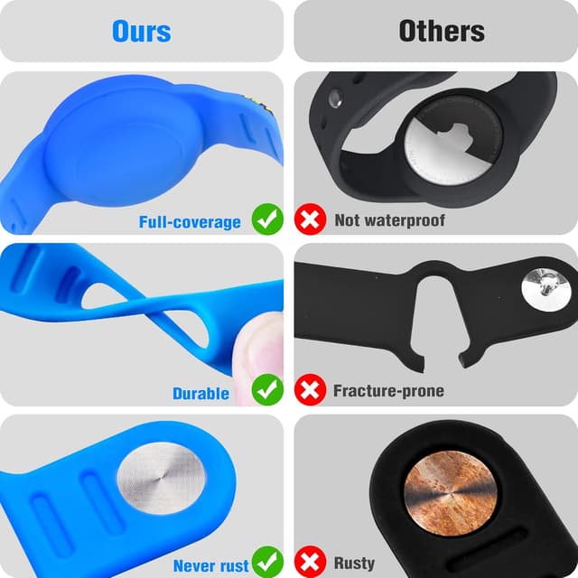 Detalle 2 de Waterproof AirTag Bracelet for Kids (2-Pack) — Silicone Cartoon Wristbands for Apple AirTag