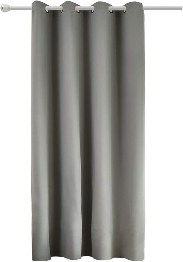 Detalle de WOLTU Cortina Opaca Térmica con Ojales 135x175 cm Gris