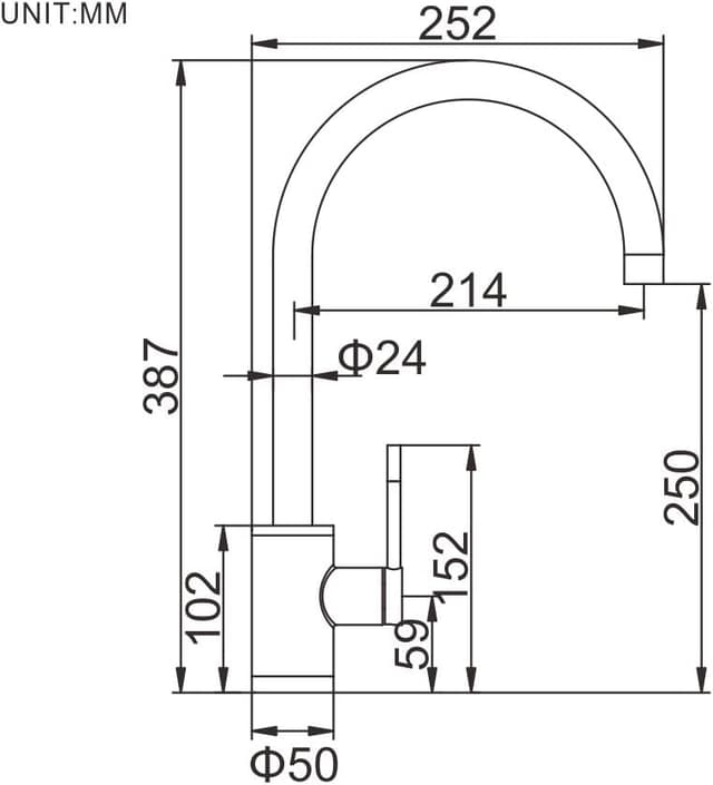 Detalle 2 de Ibergrif M22125 Rubinetto Lavello Cucina