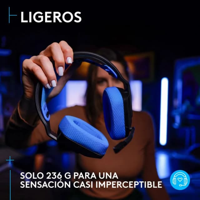 Detalle de Logitech G G535 auriculares gaming inalámbricos