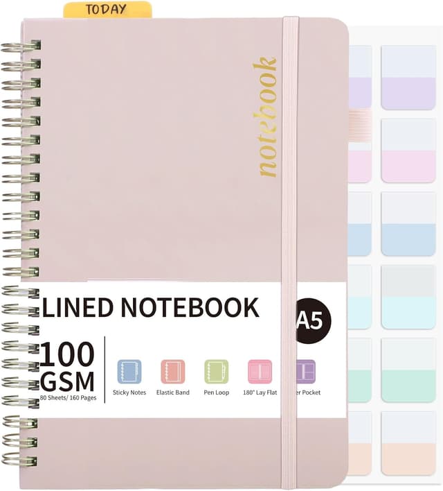 Detalle de Thboxes A5 Notebook 160-page lined spiral ๐