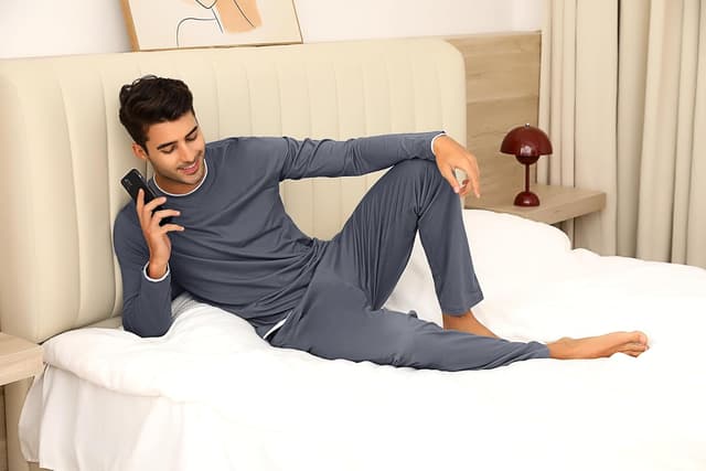 Detalle 2 de Pyjama homme en coton chaud Aseniza