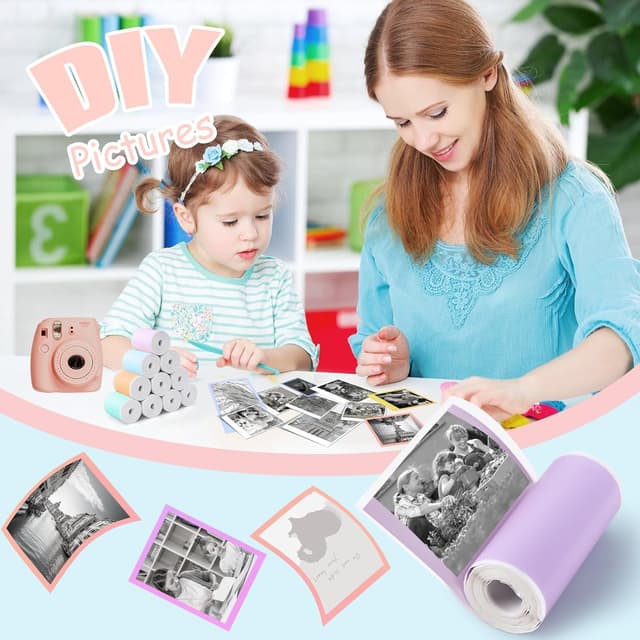 Detalle de 20 rotoli di carta termica 57 x 25 mm per mini stampanti fotografiche (adesivi stampabili) per foto istantanee