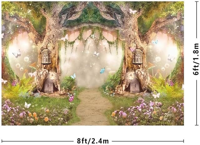 Thumbnail 2 de MEHOFOND 8x6ft Fairytale Forest Backdrop